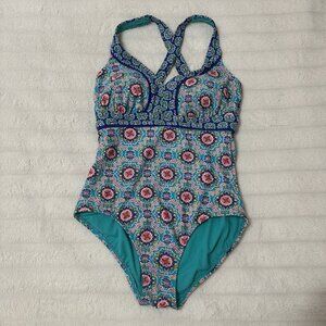 EUC - Catalina Royal Garden One Piece Swimsuit - Size 8/10